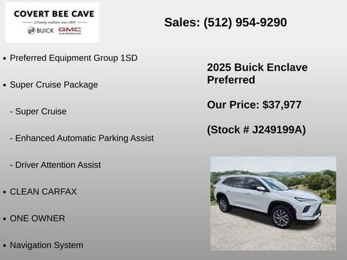 Used 2025 Buick Enclave Preferred w/ Super Cruise Package FWD image 6