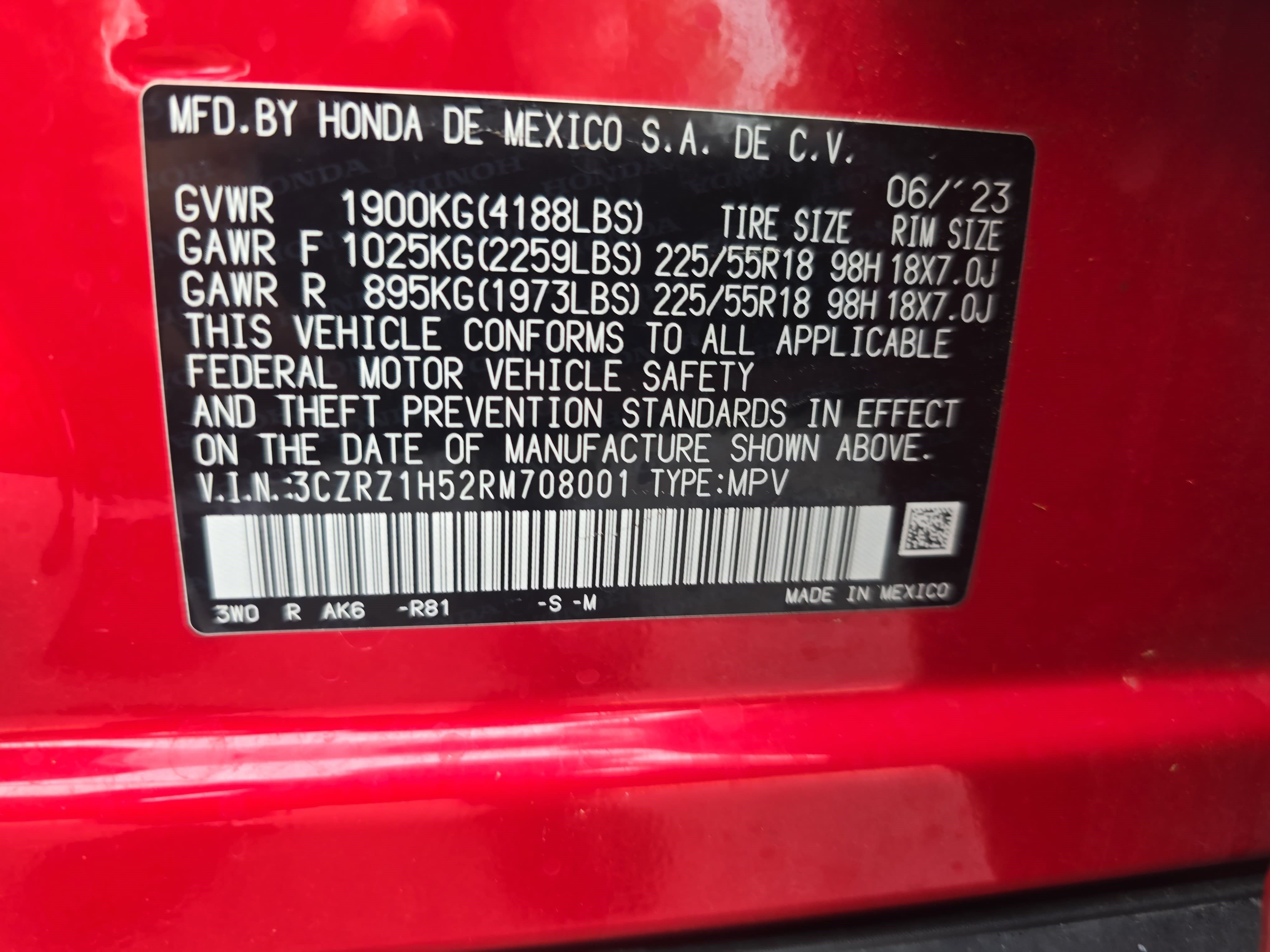 Certified 2024 Honda HR-V Sport image 31