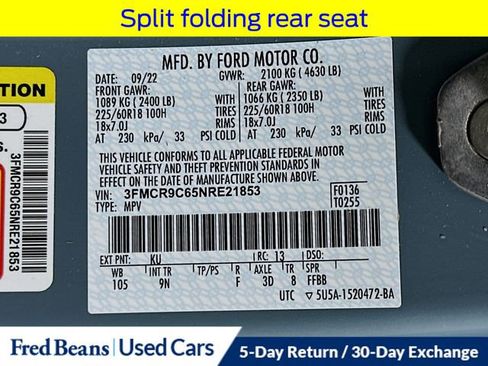 Certified 2022 Ford Bronco Sport Outer Banks w/ Tech Package image 38