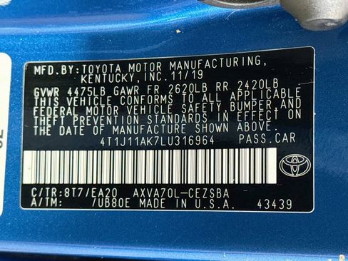 Used 2020 Toyota Camry SE w/ Audio Package FWD image 17