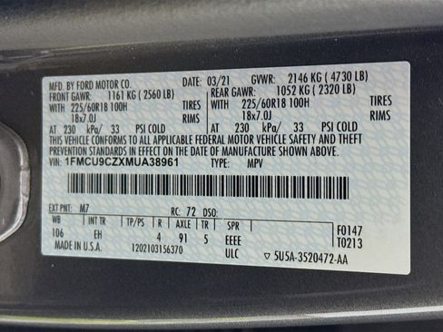 Used 2021 Ford Escape SEL image 48