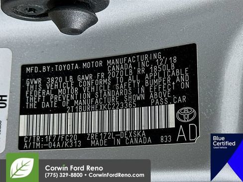 Used 2019 Toyota Corolla SE FWD image 34