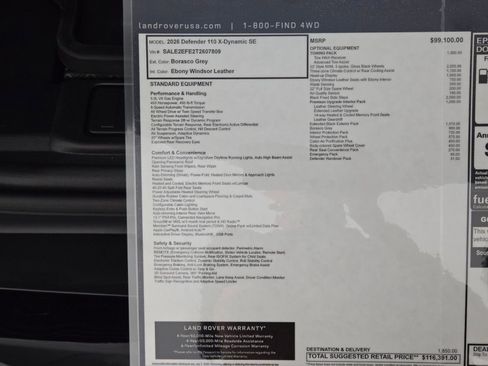 New 2026 Land Rover Defender 110 X-Dynamic SE AWD/4WD image 34