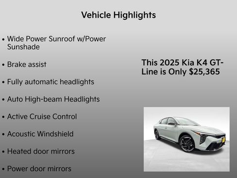 New 2025 Kia K4 GT-Line w/ GT-Line Premium Package image 15