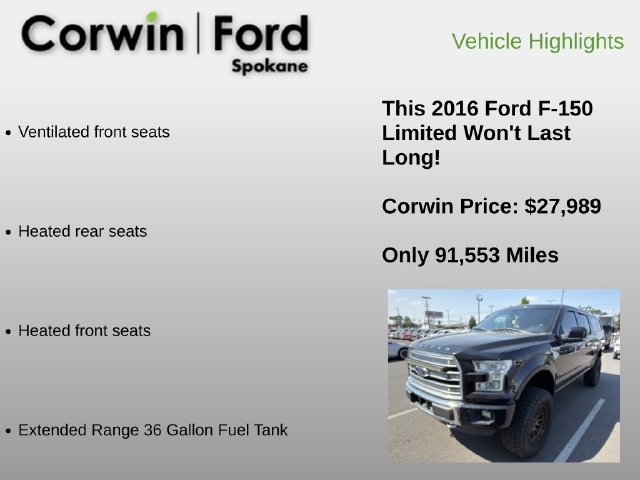 Used 2016 Ford F150 Limited AWD/4WD image 12