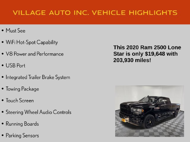 Used 2020 RAM 2500 Lone Star w/ Night Edition AWD/4WD image 7