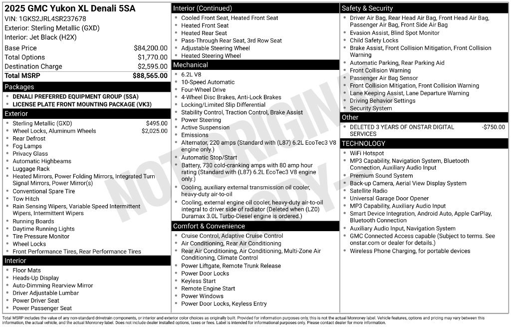 Used 2025 GMC Yukon XL Denali AWD/4WD image 10