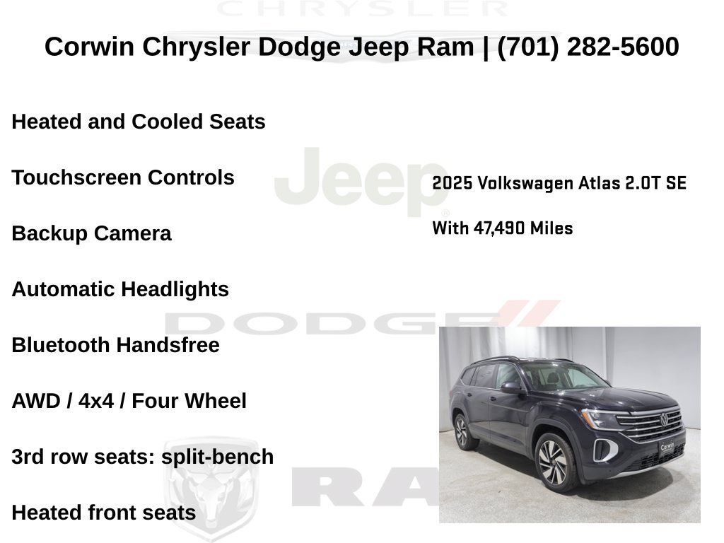 Used 2025 Volkswagen Atlas SE AWD/4WD image 6
