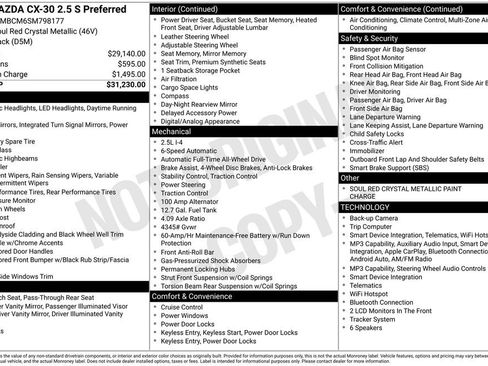 Used 2025 MAZDA CX-30 AWD 2.5 S w/ Preferred Package image 3