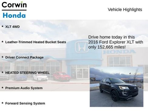 Used 2016 Ford Explorer XLT w/ Equipment Group 202A image 6