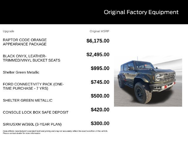 New 2026 Ford Bronco Raptor AWD/4WD image 9