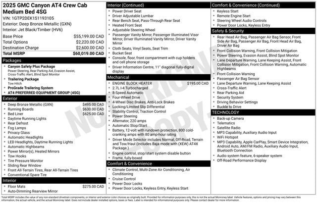 Certified 2025 GMC Canyon AT4 AWD/4WD image 2