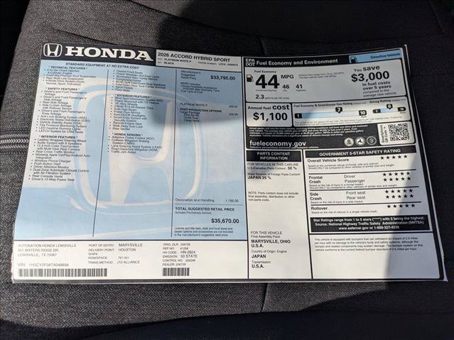 New 2026 Honda Accord Sport image 17