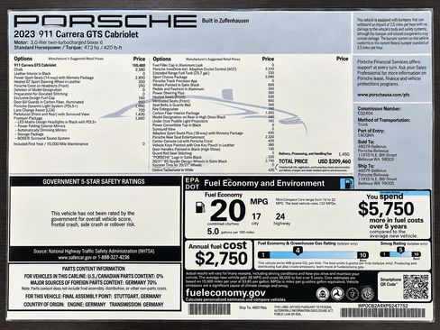 Used 2023 Porsche 911 Cabriolet image 2