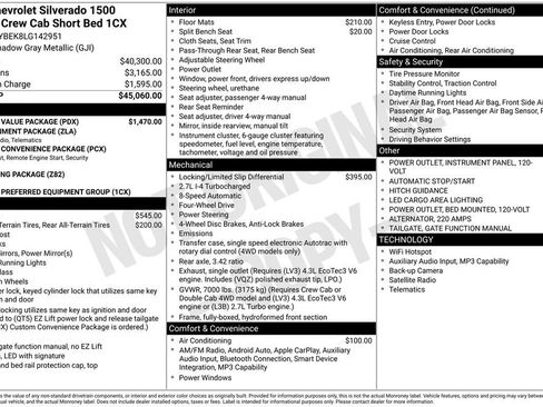 Certified 2020 Chevrolet Silverado 1500 Custom w/ Custom Value Package AWD/4WD image 14