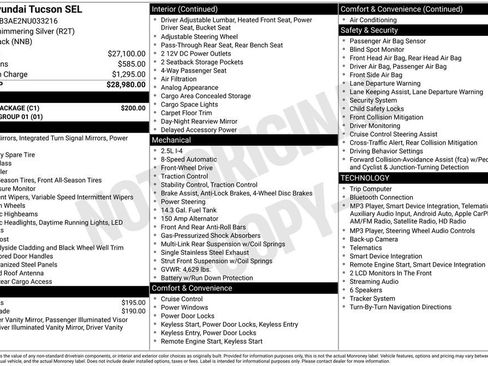 Used 2022 Hyundai Tucson SEL w/ Cargo Package FWD image 6