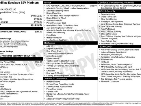 Used 2016 Cadillac Escalade ESV Platinum RWD image 45
