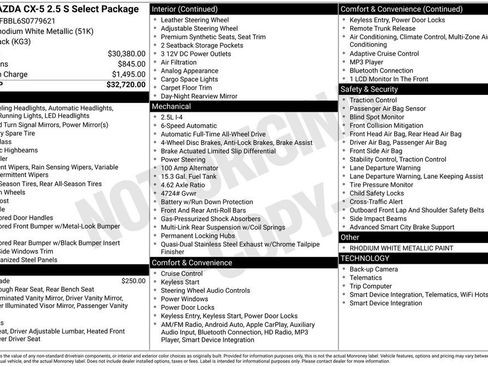 New 2025 MAZDA CX-5 AWD 2.5 S w/ Select Package image 6