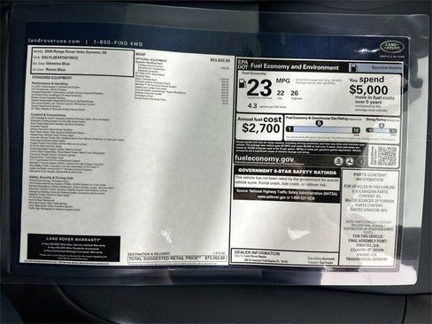 Used 2026 Land Rover Range Rover Velar Dynamic SE image 27