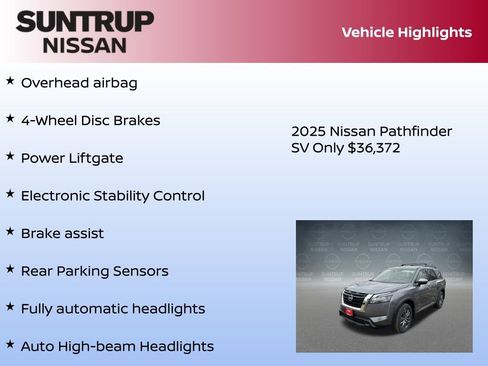 New 2025 Nissan Pathfinder SV image 23