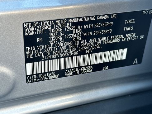Certified 2019 Toyota RAV4 Limited AWD/4WD image 30
