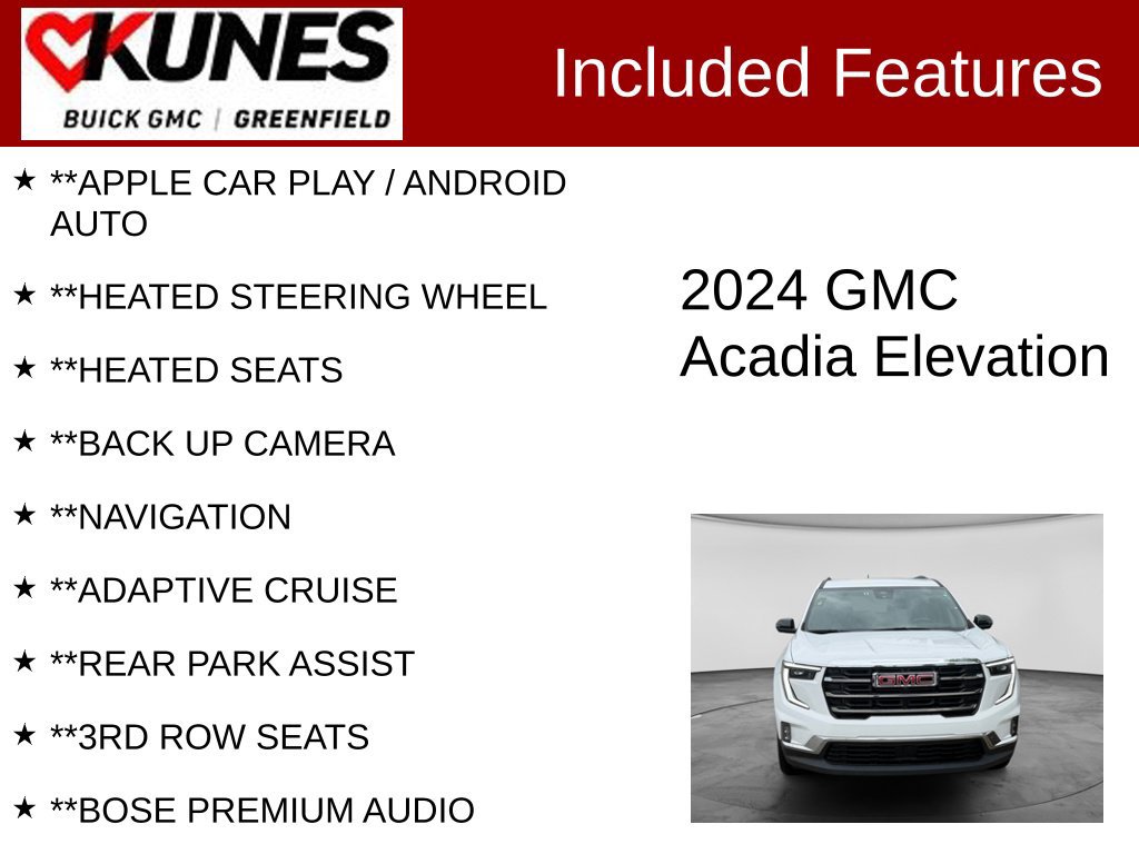 Used 2024 GMC Acadia Elevation FWD image 2