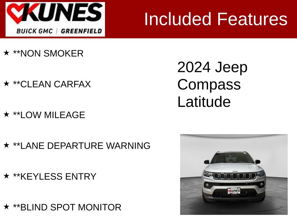 Used 2024 Jeep Compass Latitude AWD/4WD image 3
