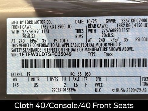 New 2025 Ford F150 XLT w/ Equipment Group 302A MID image 29