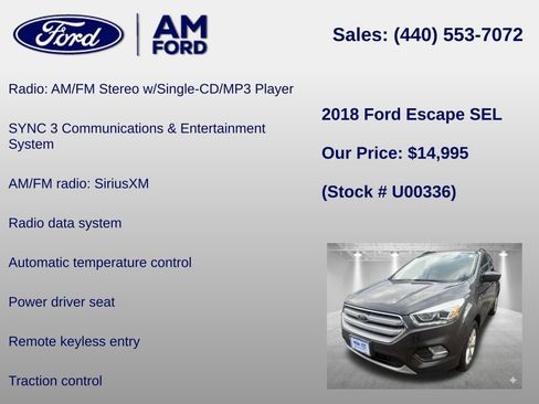 Used 2018 Ford Escape SEL AWD/4WD image 6