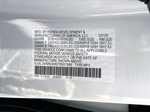 New 2026 Honda Odyssey EX-L image 17