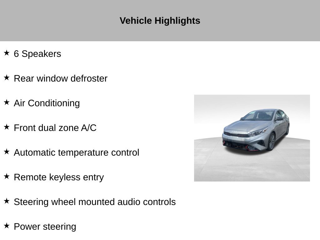 Certified 2023 Kia Forte GT-Line w/ GT-Line Technology Package FWD image 28