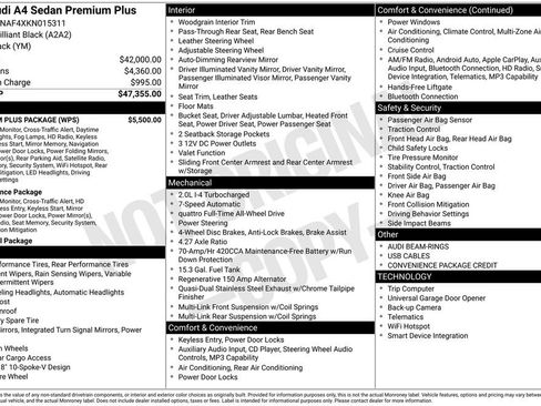 Used 2019 Audi A4 2.0T Premium Plus w/ Premium Plus Package image 6