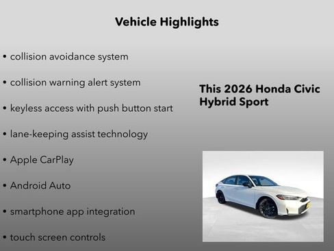 New 2026 Honda Civic Sport image 10