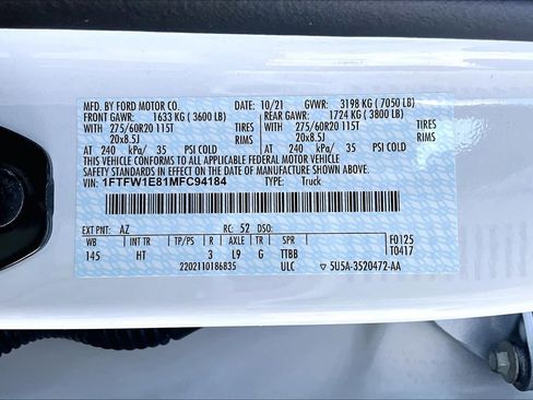 Used 2021 Ford F150 Lariat w/ Equipment Group 502A High image 37