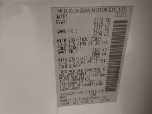 Used 2023 Nissan Murano Platinum w/ Cargo Package image 34