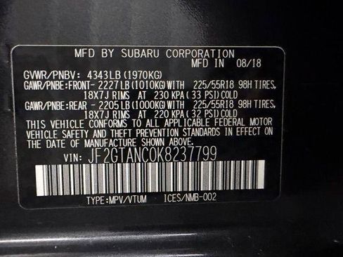 Used 2019 Subaru Crosstrek 2.0i Limited w/ Moonroof Package w/Navigation image 18