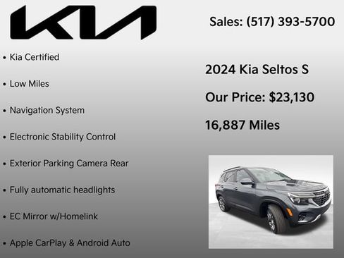 Used 2024 Kia Seltos S AWD/4WD image 7