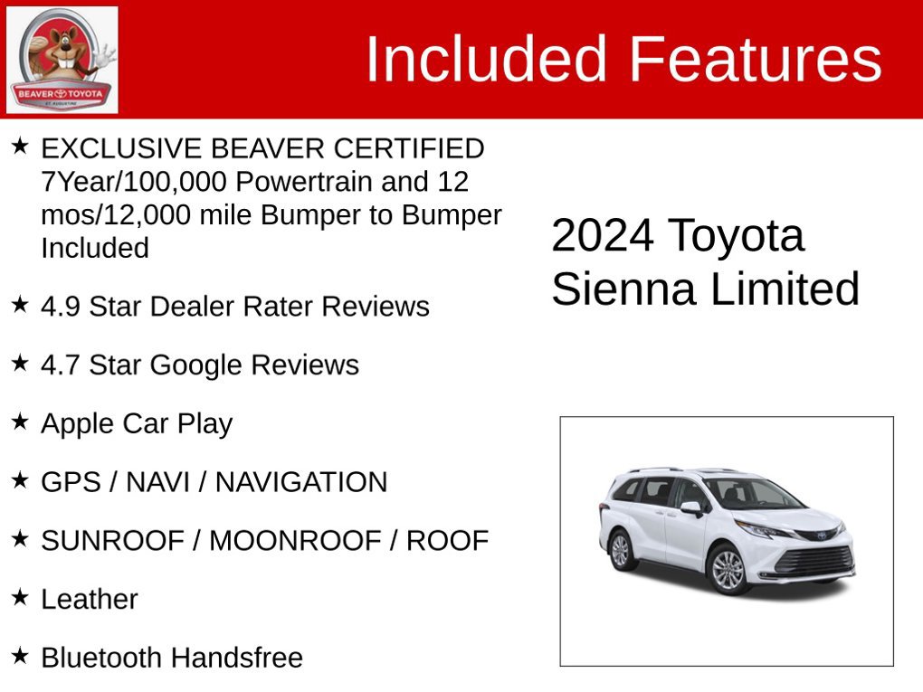 Used 2024 Toyota Sienna Limited FWD image 4