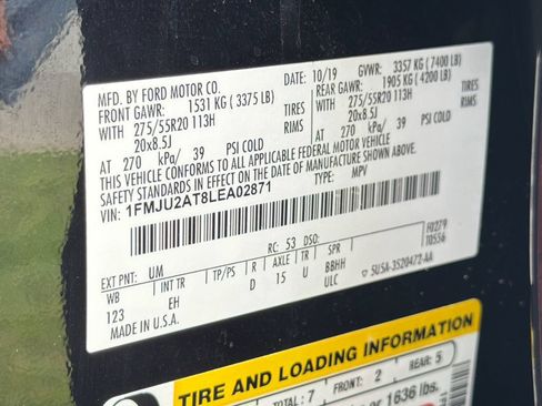 Used 2020 Ford Expedition Limited w/ Equipment Group 301A AWD/4WD image 31