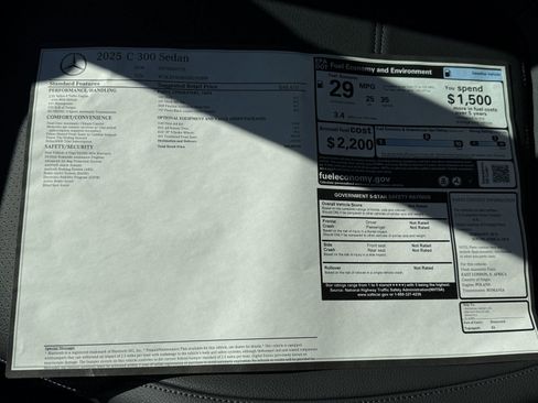 New 2025 Mercedes-Benz C 300 Sedan image 31