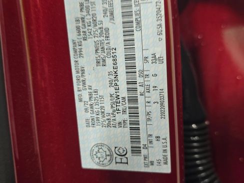 Used 2022 Ford F150 Lariat w/ Equipment Group 502A High image 19