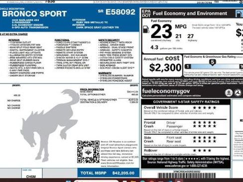 Certified 2025 Ford Bronco Sport Badlands AWD/4WD image 4
