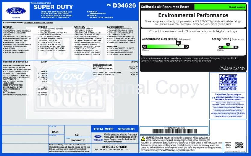 Used 2023 Ford F250 Lariat w/ FX4 Off-Road Package AWD/4WD image 9