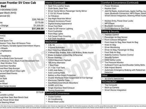 Used 2022 Nissan Frontier SV image 37