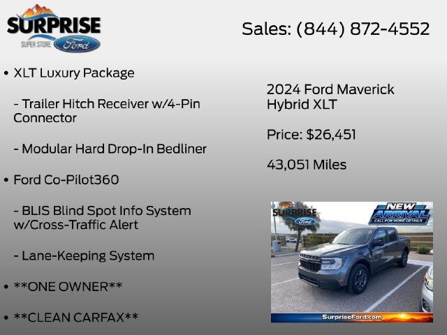 Used 2024 Ford Maverick XLT w/ XLT Luxury Package FWD image 13