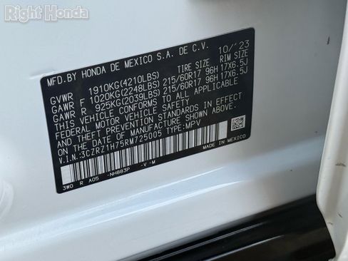Certified 2024 Honda HR-V EX-L image 35
