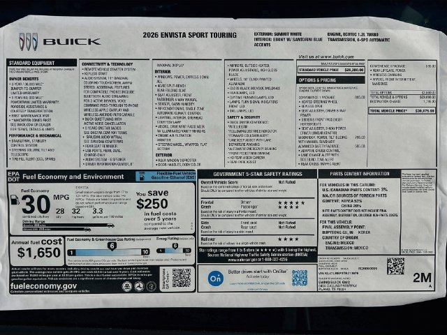 New 2026 Buick Envista Sport Touring w/ Convenience I Package FWD image 21
