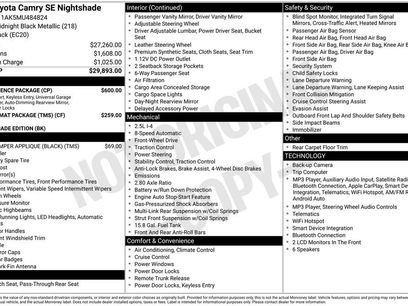 Used 2021 Toyota Camry SE w/ Convenience Package