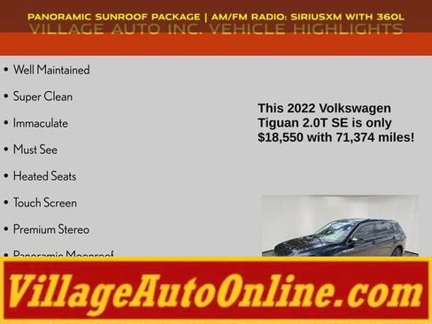 Used 2022 Volkswagen Tiguan SE w/ Panoramic Sunroof Package AWD/4WD image 8