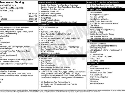 Certified 2023 Subaru Ascent Touring image 27